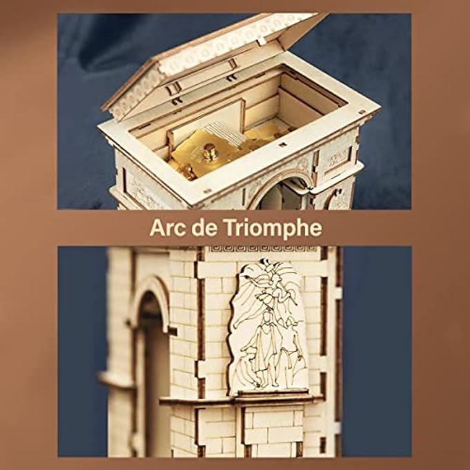 ROKR 3D WOODEN PUZZLES FOR ADULTS, BUILDING MODEL KITS GIFT FOR ADULTS & TEENS - ARC DE TRIOMPHE (118 PCS) - Image 3